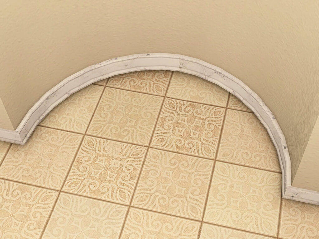 カーブ マーブルパーティション Curved Marble Partition Housing Item For Ff14