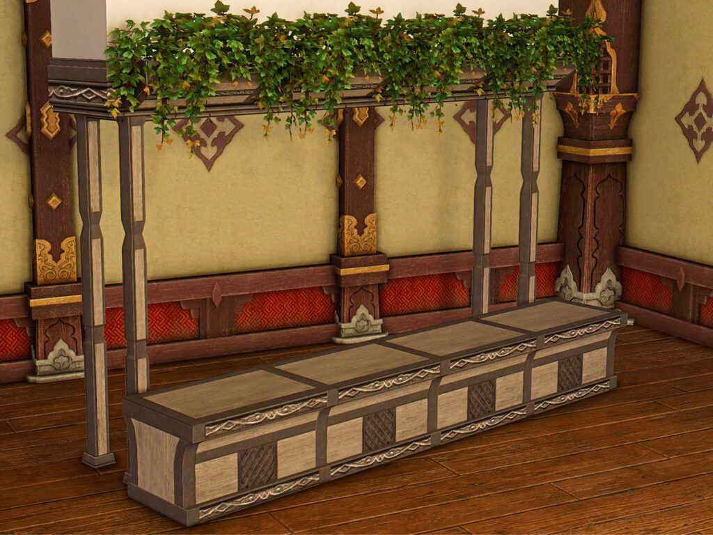 プランターシェルフパーティション Verdant Shelf Partition Housing Item For Ff14